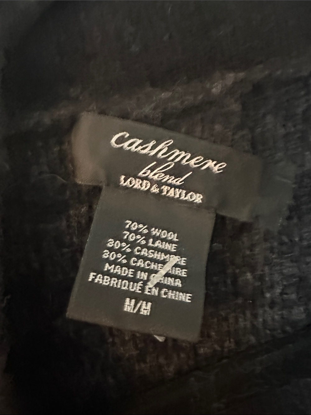 Lord & Taylor Black and Gray Open-Front Women's Cardigan - Picture 2 of 3